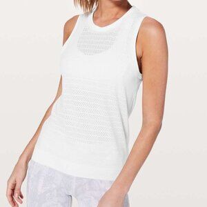 Lululemon White Breeze By Muscle Tank II Size 6